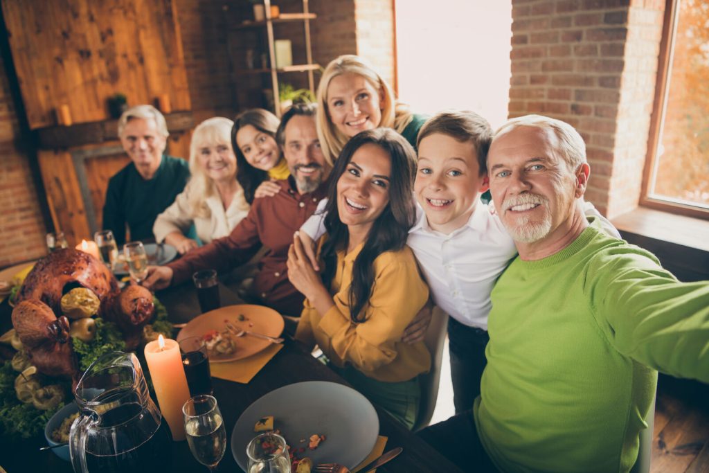 multi-generational-ethnic family at dinner - minor children and young adult estate planning petaluma ca