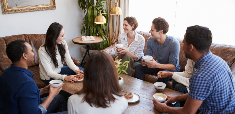 Contingent beneficiaries around a table